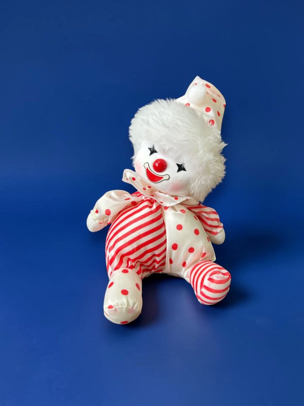 (VIDEO) RARE Vintage Poter Wind Up Musical Clown Plush Toy 80s 14" w/ Tag